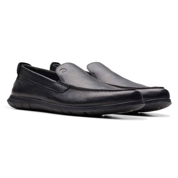 Clarks Ανδρικό Δερμάτινο Loafer Flexway Step 26176952 Black Leather