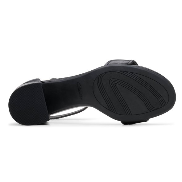 Clarks Δερμάτινο Πέδιλο Ezoria Mae 26181295 Μαύρο
