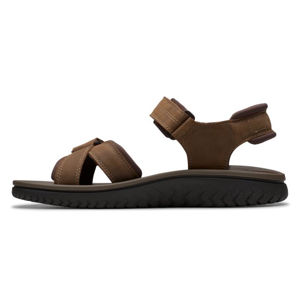 Clarks Ανδρικό Δερμάτινο Πέδιλο Wesley Shore 26182009 Καφέ
