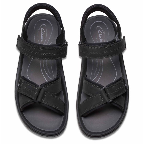 Clarks Ανδρικό Δερμάτινο Πέδιλο Wesley Shore 26182010 Black Leather