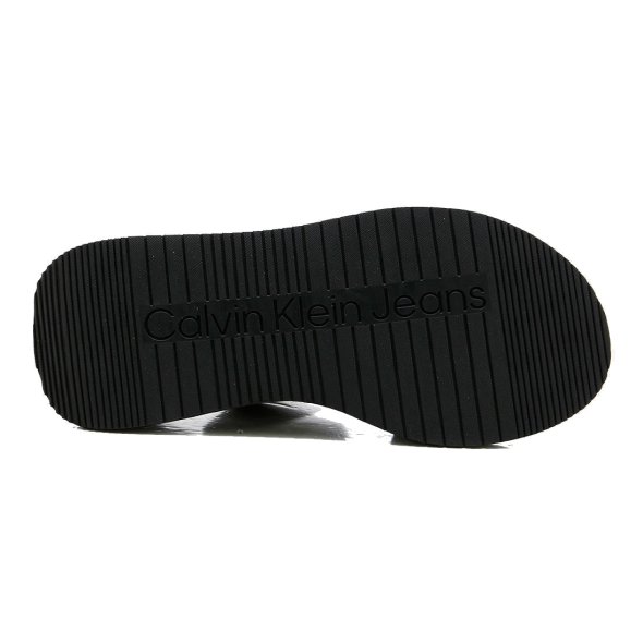 Calvin Klein Δερμάτινη Παντόφλα YW0YW01694 0GJ Μαύρο