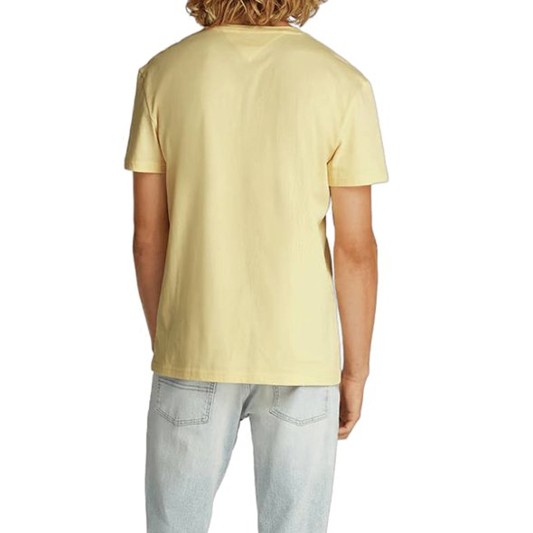 Tommy Hilfiger Ανδρικό T-Shirt Linear Logo DM0DM20744 ZGA Κίτρινο