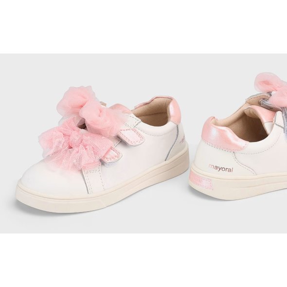 Mayoral Sneaker Για Κορίτσια 43618 Λευκό/Ροζ