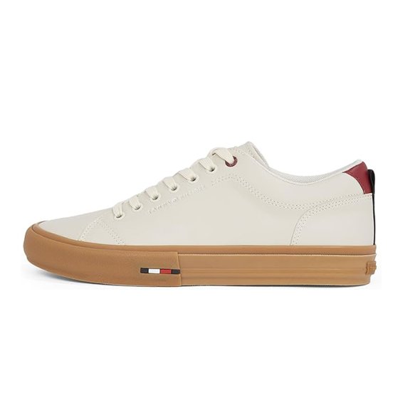 Tommy Hilfiger Ανδρικό Δερμάτινο Sneaker FM0FM05312 AF3 Μπεζ