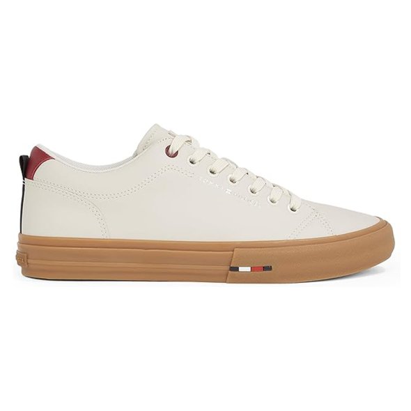 Tommy Hilfiger Ανδρικό Δερμάτινο Sneaker FM0FM05312 AF3 Μπεζ