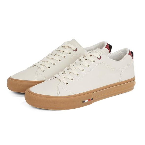 Tommy Hilfiger Ανδρικό Δερμάτινο Sneaker FM0FM05312 AF3 Μπεζ