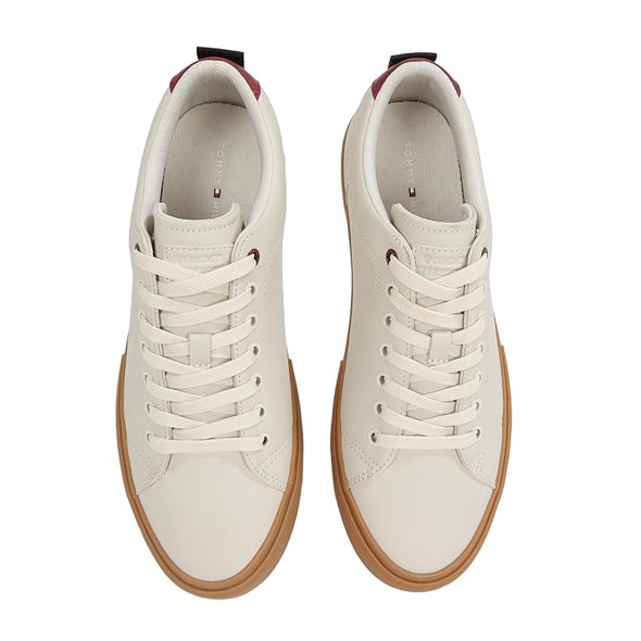 Tommy Hilfiger Ανδρικό Δερμάτινο Sneaker FM0FM05312 AF3 Μπεζ