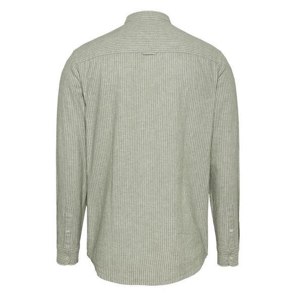 Tommy Hilfiger Ανδρικό Πουκάμισο Linen Stripes DM0DM20893 0CH Πράσινο