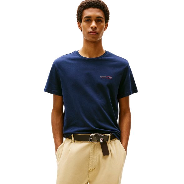 Tommy Hilfiger Σετ 2 Ανδρικά T-Shirt DM0DM21344 0XX Εκρού/Μπλε
