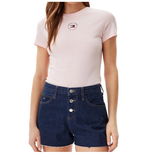 Tommy Hilfiger Γυναικείο T-Shirt Essential Logo DW0DW20316 TH3 Ροζ