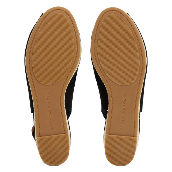 Tommy Hilfiger Flag Mid Wedge Espadrille FW0FW08595 BDS Μαύρο