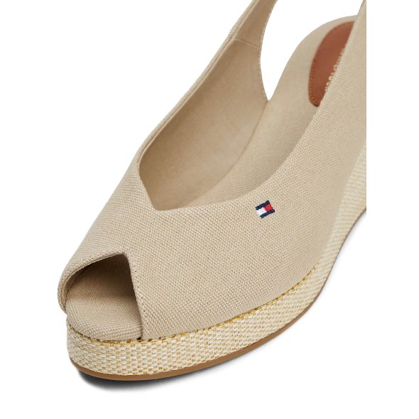 Tommy Hilfiger Flag Mid Wedge Espadrille FW0FW08595 ACC Μπεζ