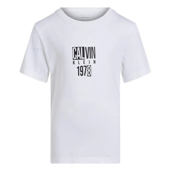 Calvin Klein Παιδικό T-Shirt Για Αγόρια IB0IB02456 YAF Λευκό