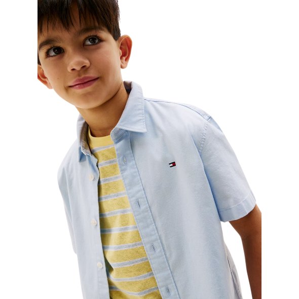 Tommy Hilfiger Παιδικό Πουκάμισο Για Αγόρια KB0KB09554s C10 Γαλάζιο