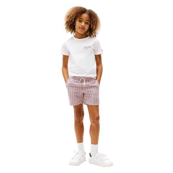 Tommy Hilfiger Παιδικό T-Shirt Για Αγόρια KB0KB09648 YBR Λευκό