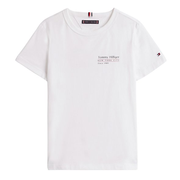 Tommy Hilfiger Παιδικό T-Shirt Για Αγόρια KB0KB09648 YBR Λευκό