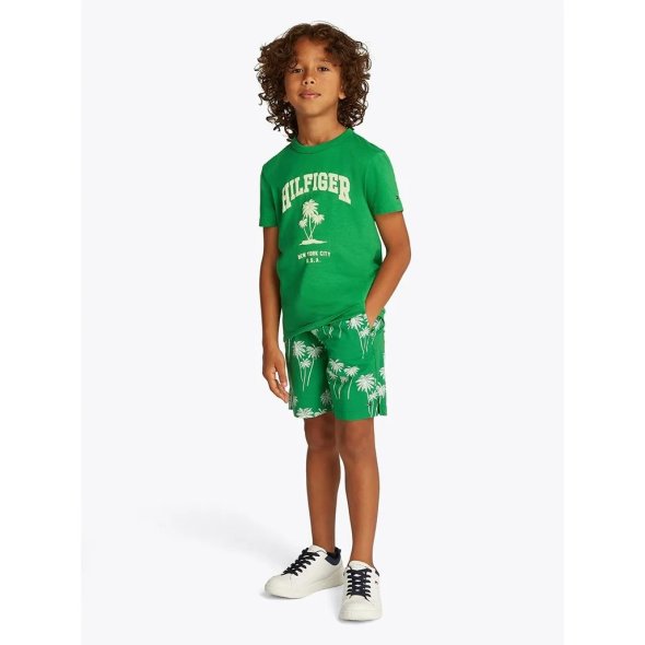 Tommy Hilfiger Παιδικό T-Shirt Για Αγόρια KB0KB09649 L13 Πράσινο