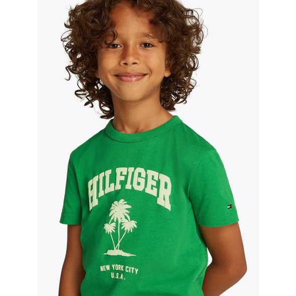 Tommy Hilfiger Παιδικό T-Shirt Για Αγόρια KB0KB09649 L13 Πράσινο
