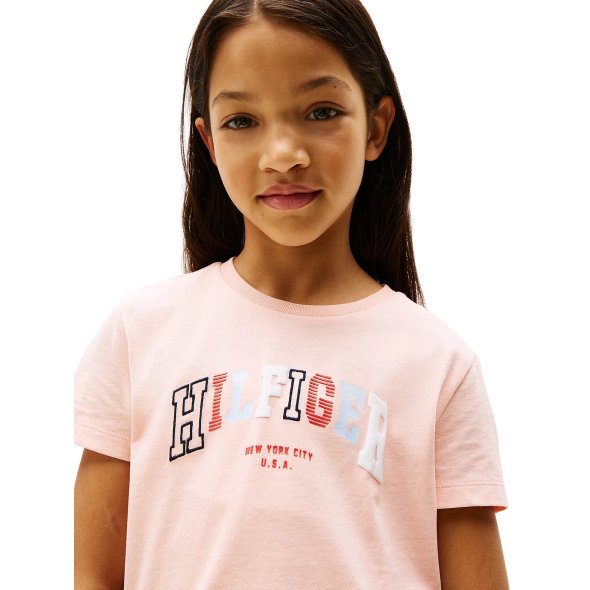 Tommy Hilfiger Παιδικό T-Shirt Για Κορίτσια KG0KG08526 TKZ Κοραλί