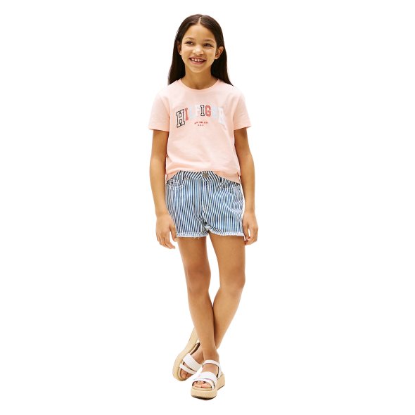 Tommy Hilfiger Παιδικό T-Shirt Για Κορίτσια KG0KG08526 TKZ Κοραλί