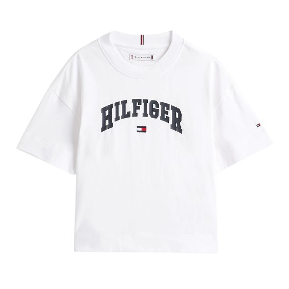 Tommy Hilfiger Παιδικό T-Shirt Για Κορίτσια KG0KG08549 YBR Λευκό
