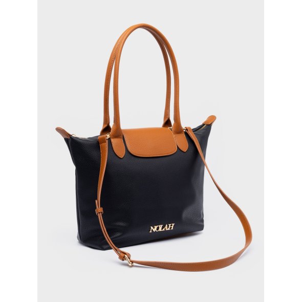 Nolah Τσάντα ώμου & χιαστί Capuccine Large Black/Brown