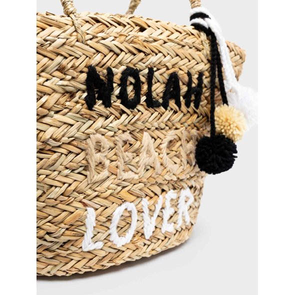 Nolah Γυναικεία Τσάντα Ψάθινη Χειροποίητη Beach Lover