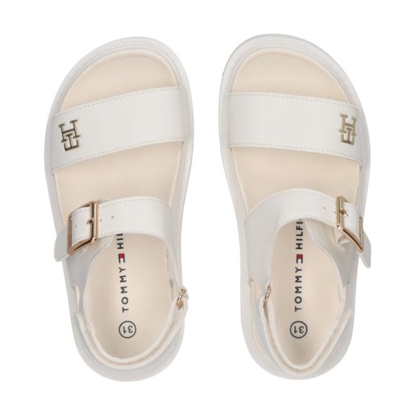 Tommy Hilfiger Flat Πέδιλο T3A2-33785-0326 128 Εκρού