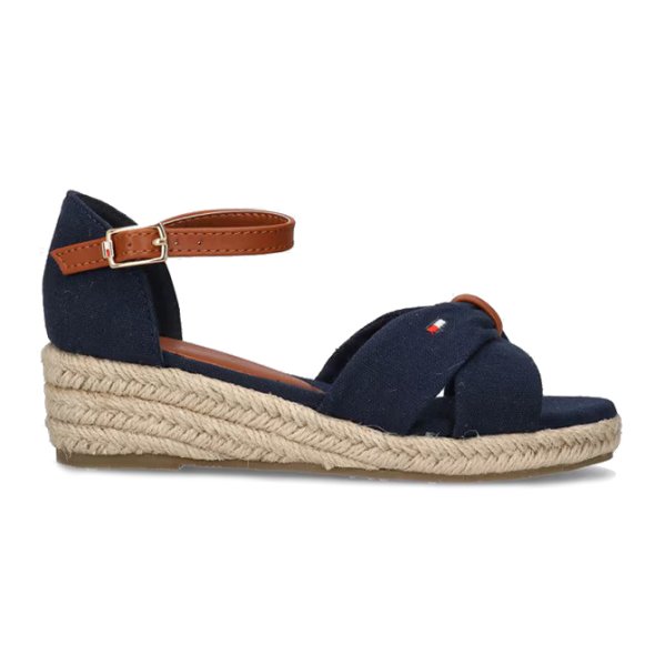 Tommy Hilfiger Rope Wedge Sandal T3A7-33801-0048 800 Μπλε