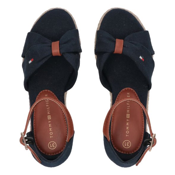 Tommy Hilfiger Rope Wedge Sandal T3A7-33801-0048 800 Μπλε
