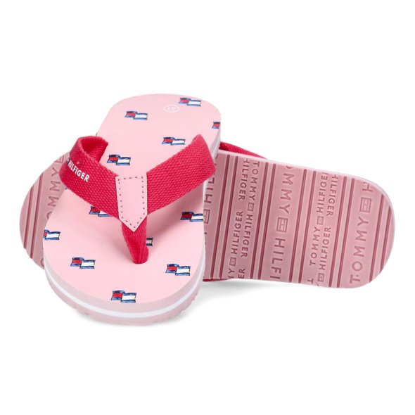 Tommy Hilfiger Flag Print Flip Flop T3A8-33807-0058s 912 Ροζ