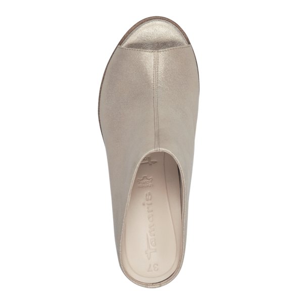 Tamaris Δερμάτινη Πλατφόρμα 1-27200-42 179 Champagne
