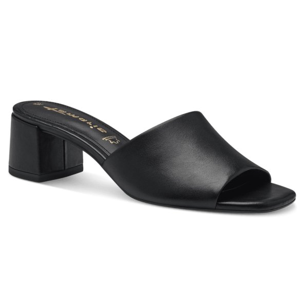 Tamaris Δερμάτινο Mule 1-27204-42 001 Μαύρο