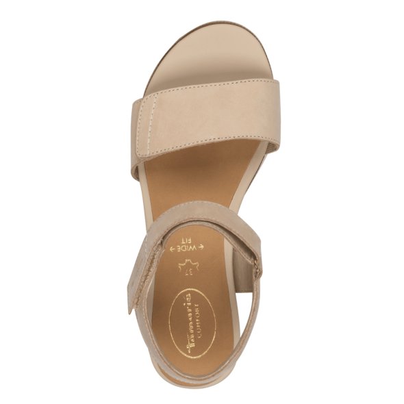 Tamaris Comfort Δερμάτινο Πέδιλο 8-88710-42 403 Beige Nubuck