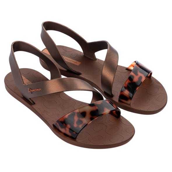 Ipanema Γυναικείο Πέδιλο Vibe Sandal Fem 82429-BD418 Brown/Turtle/Orange