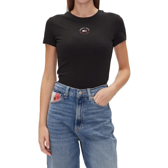 Tommy Hilfiger Γυναικείο T-Shirt Tjw Slim Essential Logo 2 Tee DW0DW20316 BDS Μαύρο