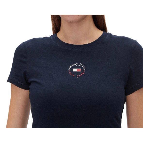 Tommy Hilfiger Γυναικείο T-Shirt Tjw Slim Essential Logo 2 Tee DW0DW20316 C1G Μπλε