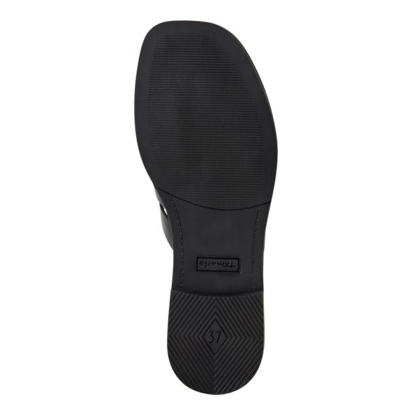 Tamaris Δερμάτινο Flat 1-27103-42 001 Μαύρο