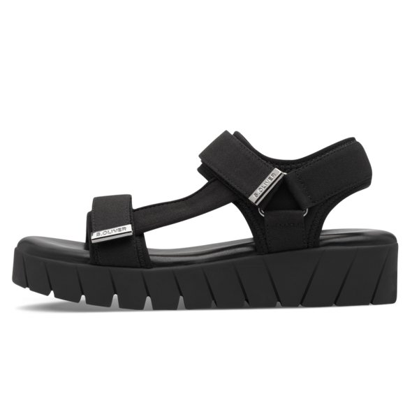 S.Oliver Flat Sport Πέδιλο 5-28706-44 001 Μαύρο