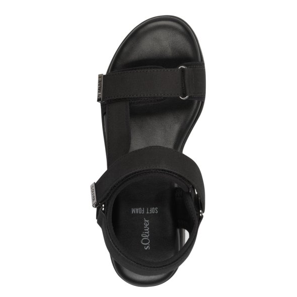 S.Oliver Flat Sport Πέδιλο 5-28706-44 001 Μαύρο