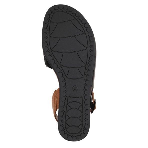 Jana 100% Comfort Γυναικείο Flat Πέδιλο 8-28160-42 001 Μαύρο