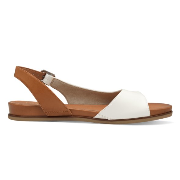 Jana 100% Comfort Γυναικείο Flat Πέδιλο 8-28160-42 100 Λευκό