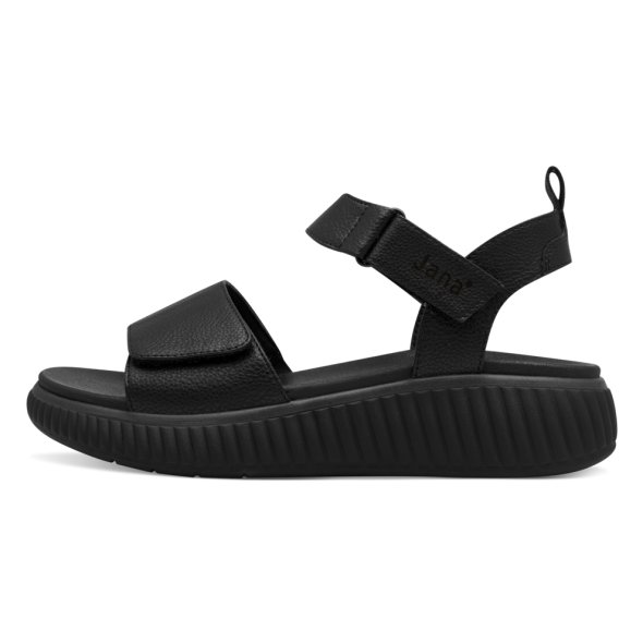 Jana 100% Comfort Γυναικείο Flat Πέδιλο 8-28765-44 001 Μαύρο