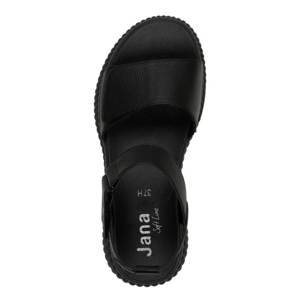 Jana 100% Comfort Γυναικείο Flat Πέδιλο 8-28765-44 001 Μαύρο