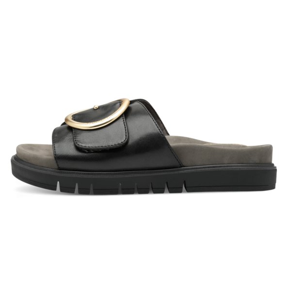 Tamaris Comfort Δερμάτινη Παντόφλα 8-87106-42 022 Black Nappa