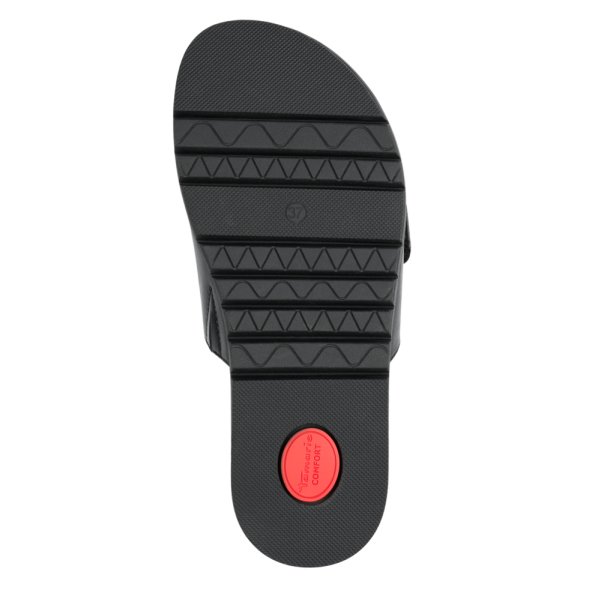 Tamaris Comfort Δερμάτινη Παντόφλα 8-87106-42 022 Black Nappa