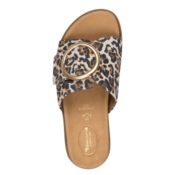 Tamaris Comfort Δερμάτινη Παντόφλα 8-87106-42 903 Leopard