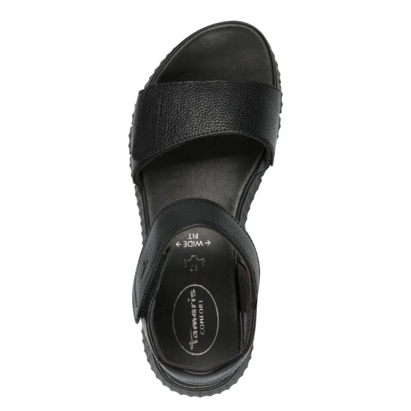Tamaris Comfort Δερμάτινο Πέδιλο 8-88720-44 001 Μαύρο