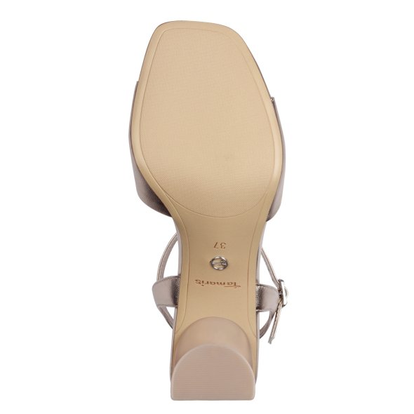 Tamaris Δερμάτινο Πέδιλο 1-28340-44 952 Rose Metallic
