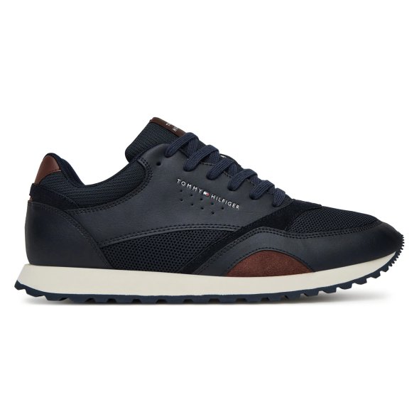 Tommy Hilfiger Ανδρικό Δερμάτινο Sneaker FM0FM05522 DW5 Μπλε